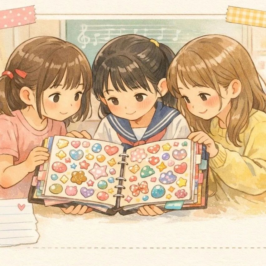 日本小学生的シール交換：她们交换的，真的不只是贴纸