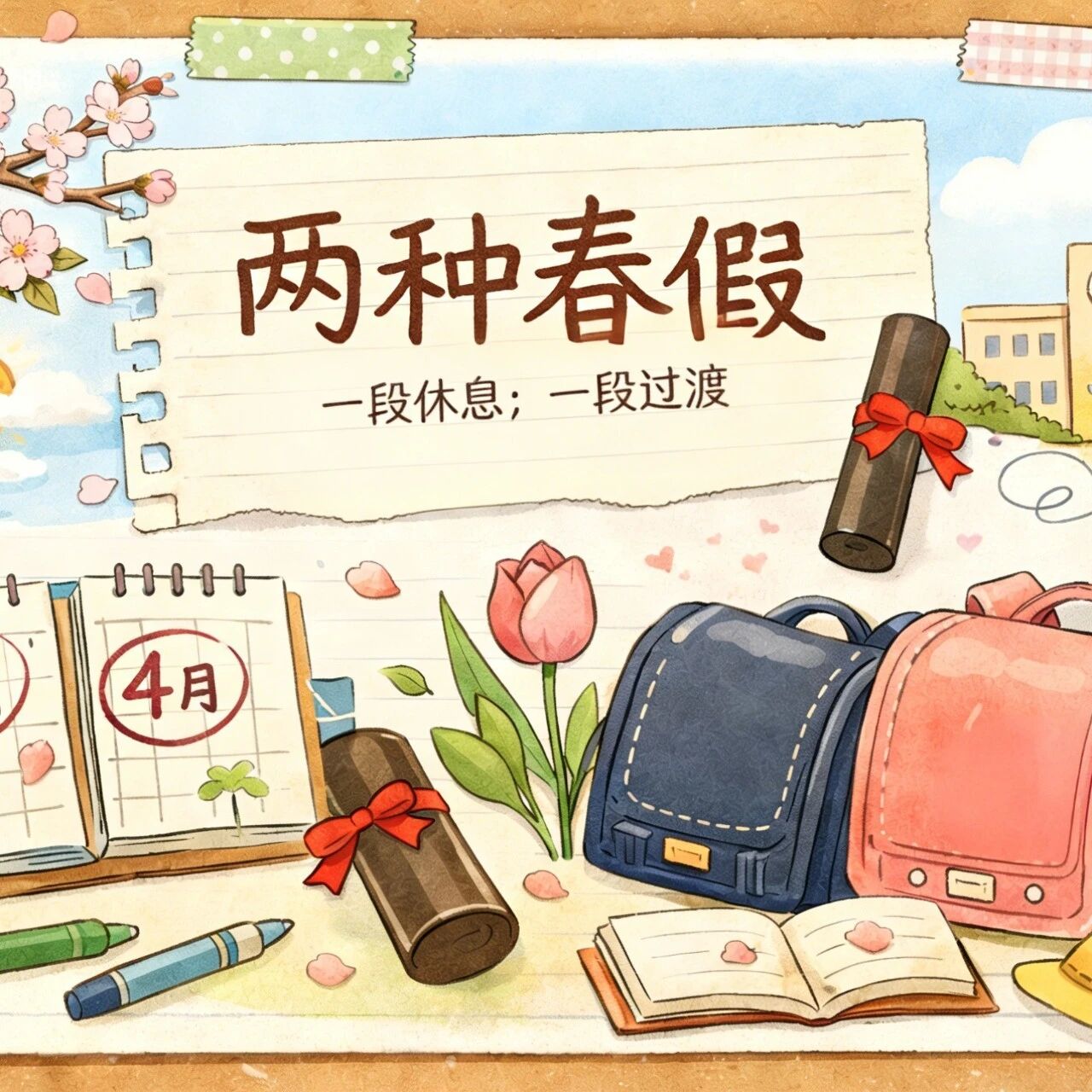 同样叫春假，日本和中国不同的成长节奏