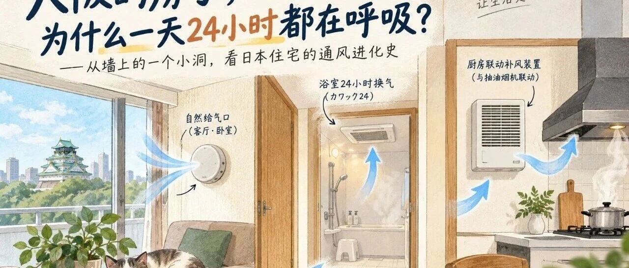大阪，先把房子封起来，又给墙上开个洞。